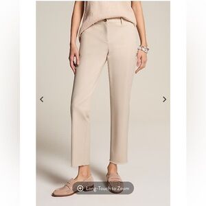 J Jill Fringe-Hem Pima-Chino Pants NWT